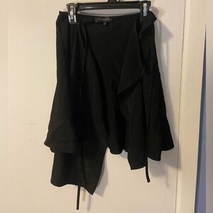 Women’s Black A-Line Wrap Mini Skirt